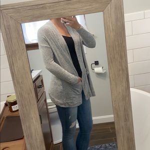 American Eagle split back cardigan XS heather grey